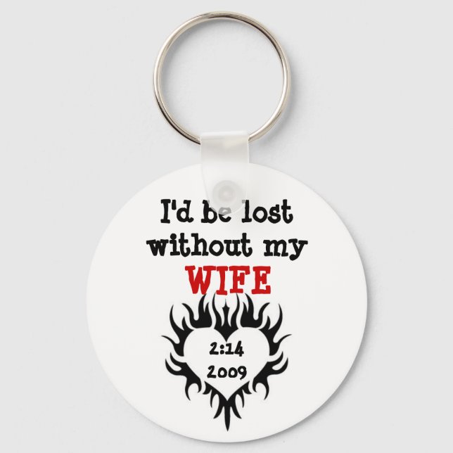 For the Hubby Keychain (Front)