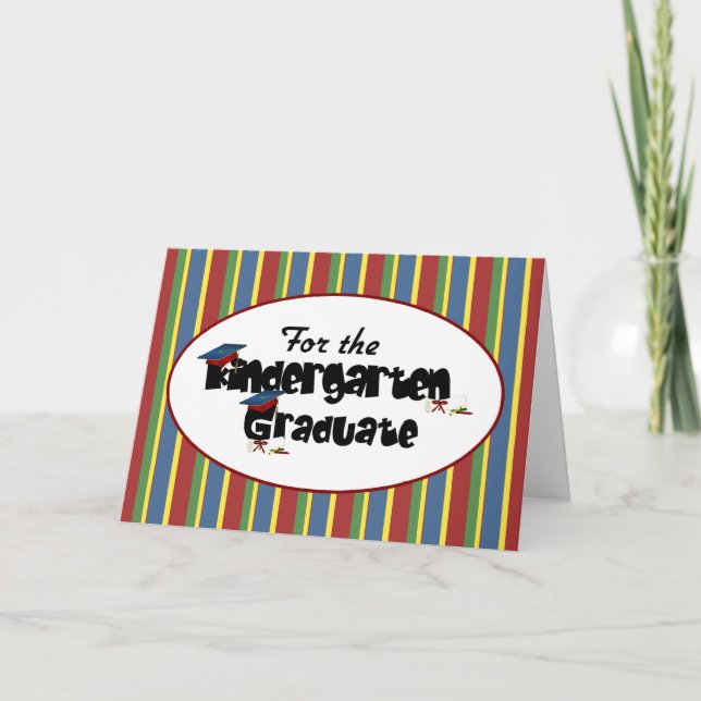For the Kindergarten Graduate Congratulations Card (Front)