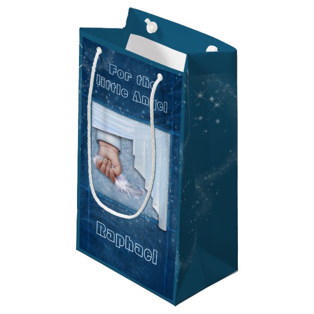 For the Little Angel (customizable) Small Gift Bag (Front Angled)