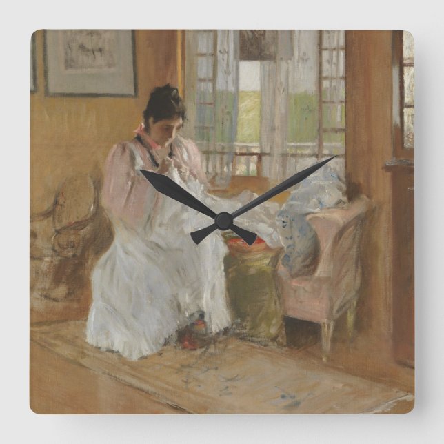 For the Little One | c.1896 Square Wall Clock (Front)