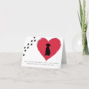 For the Loss of Your Dog Card