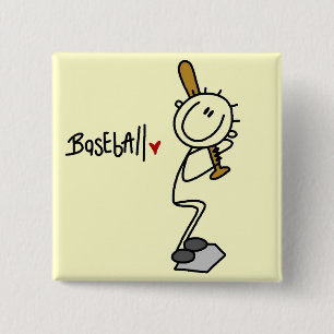 For the Love of Baseball Tshirts and Gifts 2 Inch Square Button