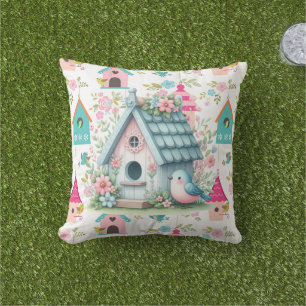 For The Love Of Birds Outdoor Pillow