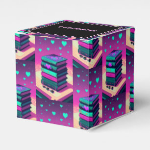 For The Love Of Books Pink Cube Favor Box