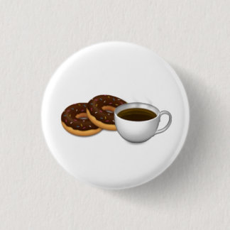 For the love of Doughnuts and Coffee! 1 Inch Round Button