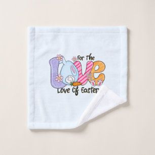 For The Love of Easter - Cute Bunny & Eggs Bath Towel Set