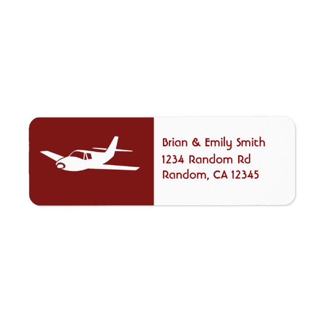 For the love of flying maroon plane custom labels (Front)