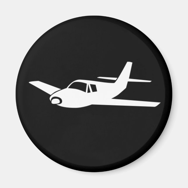 For the love of flying simple airplane magnet (Front)