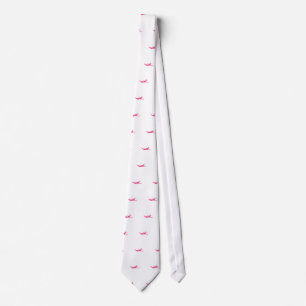 For the love of flying simple pink airplane tie