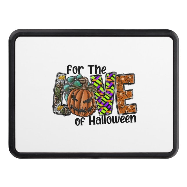 For The Love Of Halloween Trailer Hitch Cover (Front)