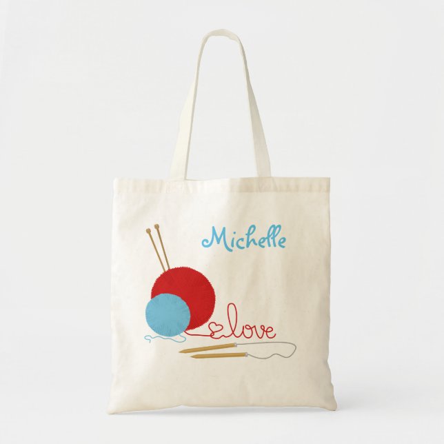For the Love of Knitting Bag (Front)