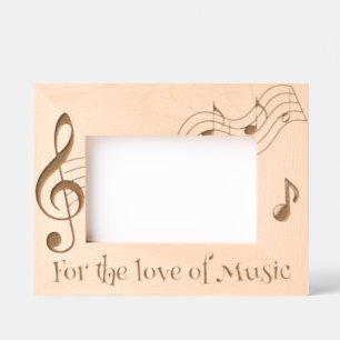 For the love of music engraved frames