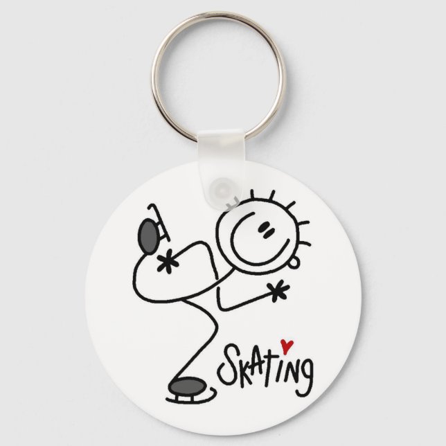 For the Love of Skating Tshirts and Gifts Keychain (Front)