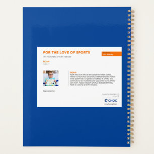 For the Love of Sports - Kids Art for CHOC Planner
