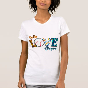 For The Love Of The Game Baseball Mom Leopard T-Shirt