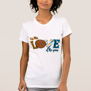 For The Love Of The Game Basketball Mom Leopard  T-Shirt