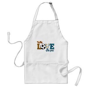 For The Love Of The Game Soccer Mom Leopard Standard Apron