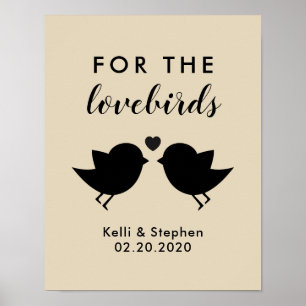 For the Lovebirds Sign for Wedding Bird Seed