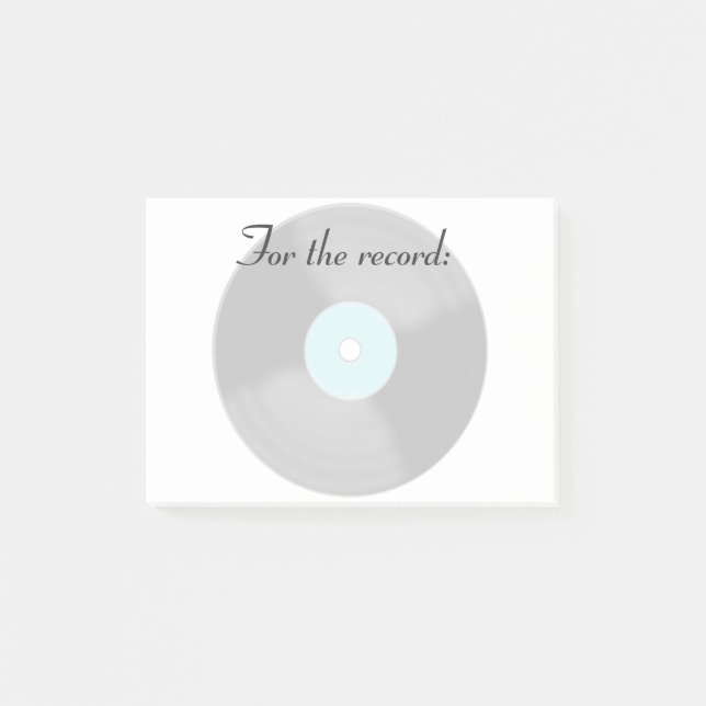 For The Record Post It Notes Gift (Front)