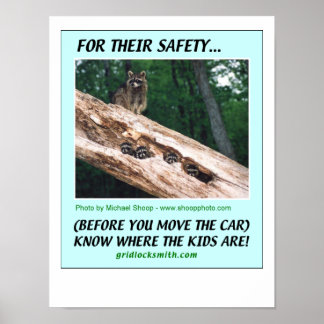 FOR THEIR SAFETY... KNOW WHERE THE KIDS ARE POSTER