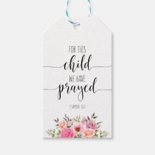 For This Child We Have Prayed, 1 Samuel 1:27 Gift Tags