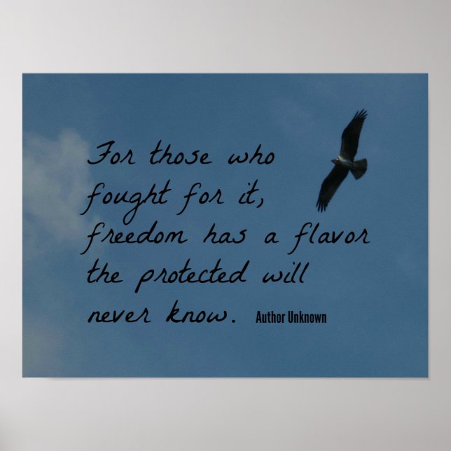 For those who fought for it, freedom has a flavour poster (Front)