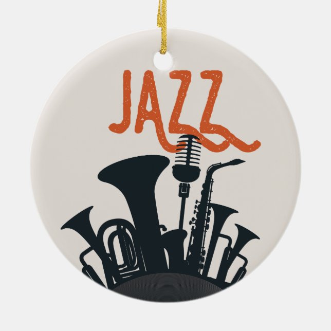 For those who like jazz. ceramic ornament (Back)