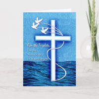 For Triplets Anniversary of Baptism Dove and Cross