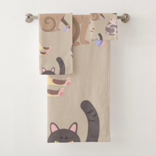 For true lovers of cats bath towel set