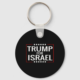 For Trump 2020 Hebrew Rally Sign-jewish Israel Keychain