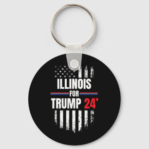 For Trump 2024 American Flag Keychain
