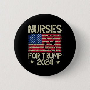 For Trump 2024 American Flag Trump Usa Flag 2 Inch Round Button