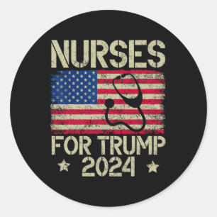 For Trump 2024 American Flag Trump Usa Flag  Classic Round Sticker