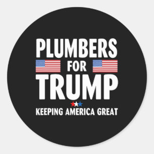 For Trump 2024 Keeping America Great Us Flag Classic Round Sticker