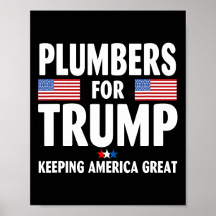 For Trump 2024 Keeping America Great Us Flag  Poster