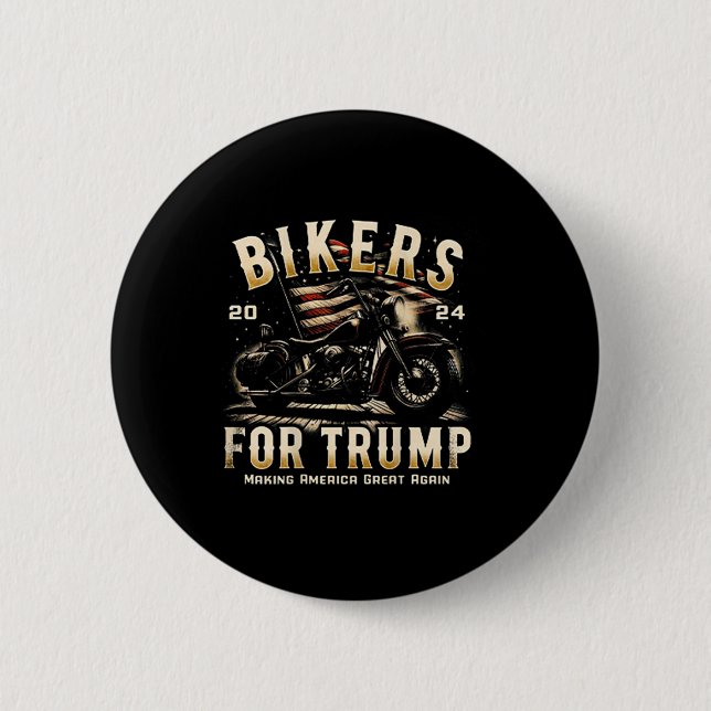 For Trump 2024 (on Back)  2 Inch Round Button (Front)