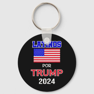 For Trump 2024 Pro Trump Gift - Latinos Por Trump  Keychain