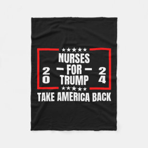 For Trump 2024 Take America Back  Fleece Blanket