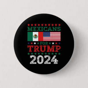 For Trump 2024 Take America Back Mexico Usa Flag  2 Inch Round Button