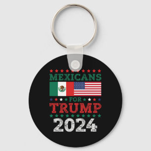 For Trump 2024 Take America Back Mexico Usa Flag  Keychain