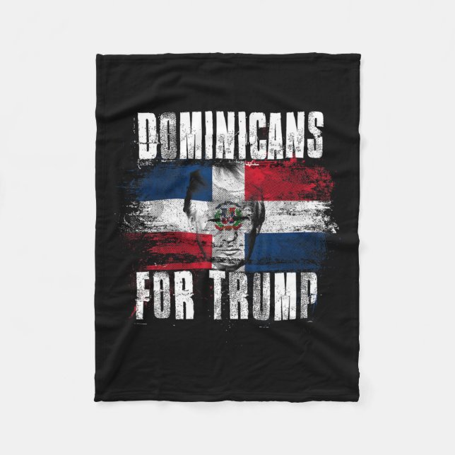 For Trump American Dominican Republic Patriotic  Fleece Blanket (Front)