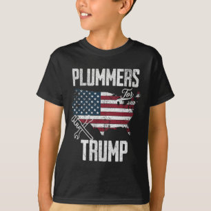 For Trump Election Fun 45 47 American Flag T-Shirt