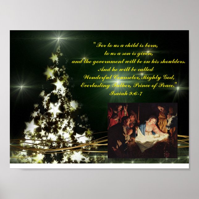For Unto Us A Child is Born - Isaiah Poster (Front)