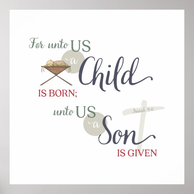 For Unto us a Child is Born Poster (Front)