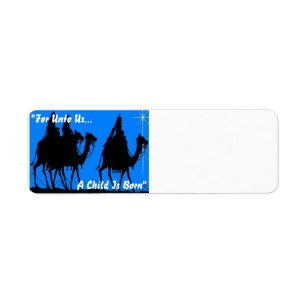 "For Unto Us A Child Is Born" Return Address Label