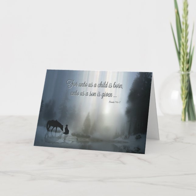 For Unto Us a Son is Born,  Cowboy Christmas Cards (Front)