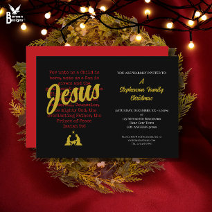 FOR UNTO US Christmas Party Invitation