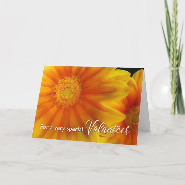 For Volunteer Thank You Gazania Flowers (Front)