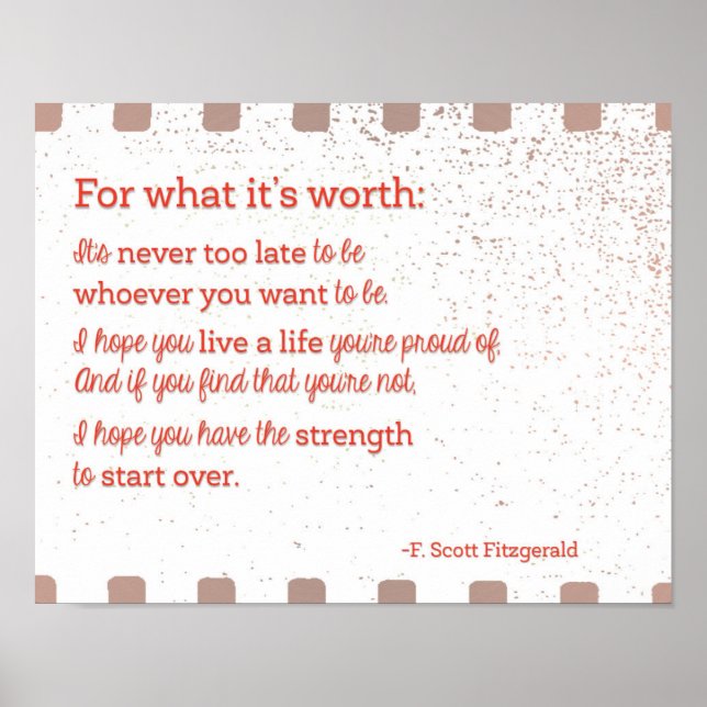 For what it's Worth Poster (Front)