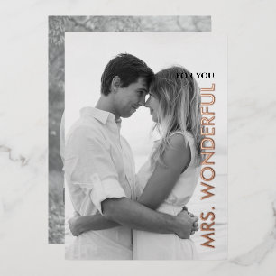 For Wife on Valentine's Day Custom Photo Card